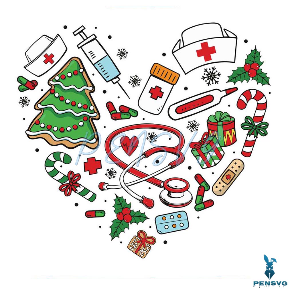 NICU Pediatric Christmas Nurse SVG