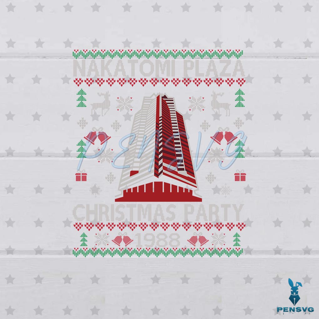 Nakatomi Plaza Christmas Party 1988 Ugly Christmas Sweeter Svg