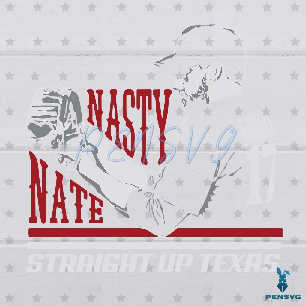 Nathan Eovaldi Nasty Nate SVG Straight Up Texas SVG File