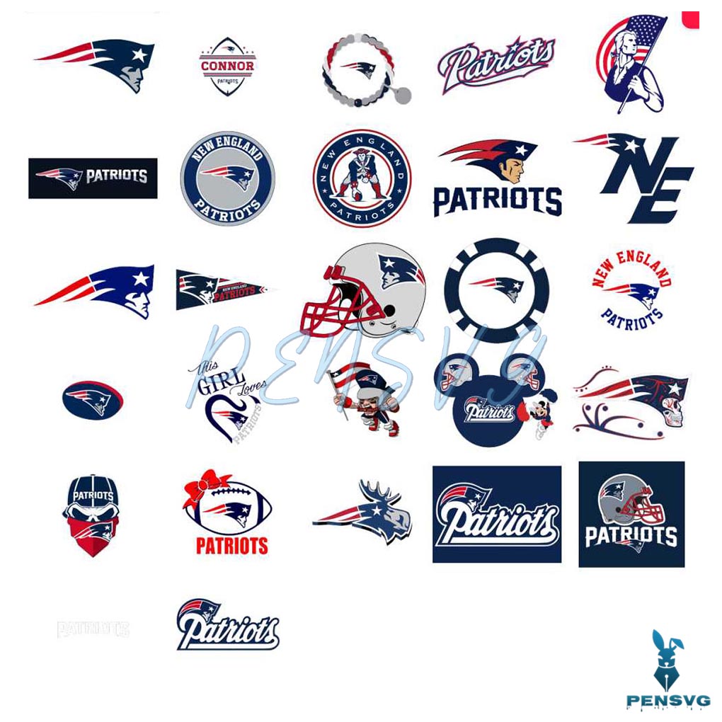 New England Patriots Logo Svg Bundle Files