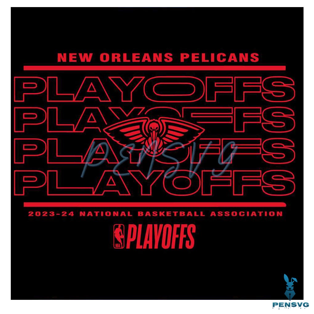 New Orleans Pelicans 2024 NBA Playoffs SVG