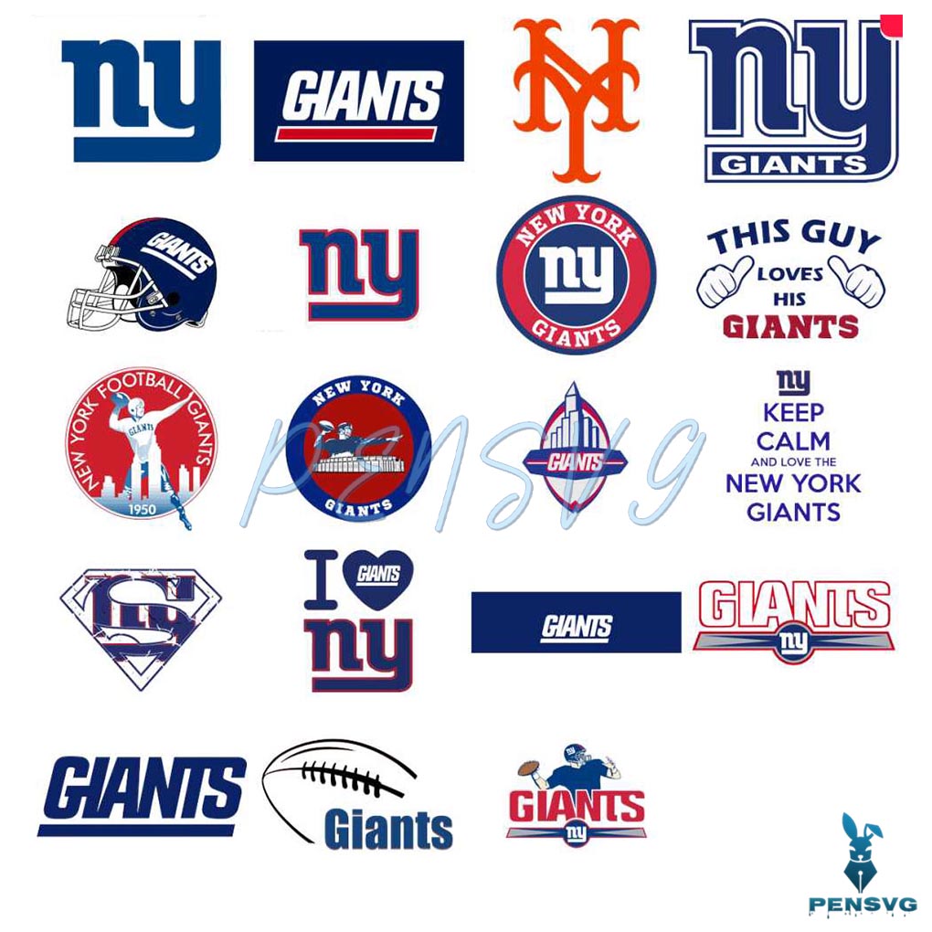 New York Giants Logo Svg Bundle Files