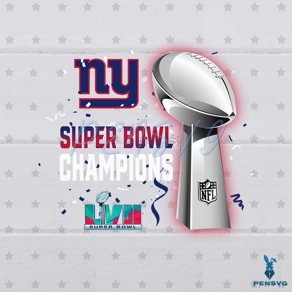 New York Giants Super Bowl Lvii 2023 Champions Png Sublimation Designs