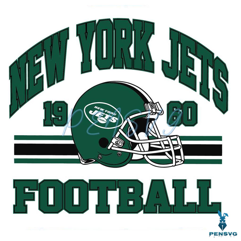New York Jets Football Helmet 1960 SVG
