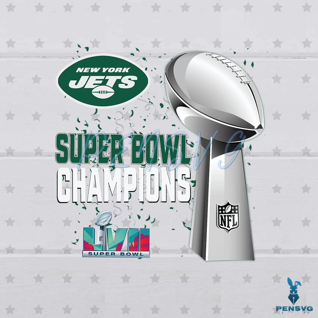 New York Jets Super Bowl Lvii 2023 Champions Png Sublimation Designs