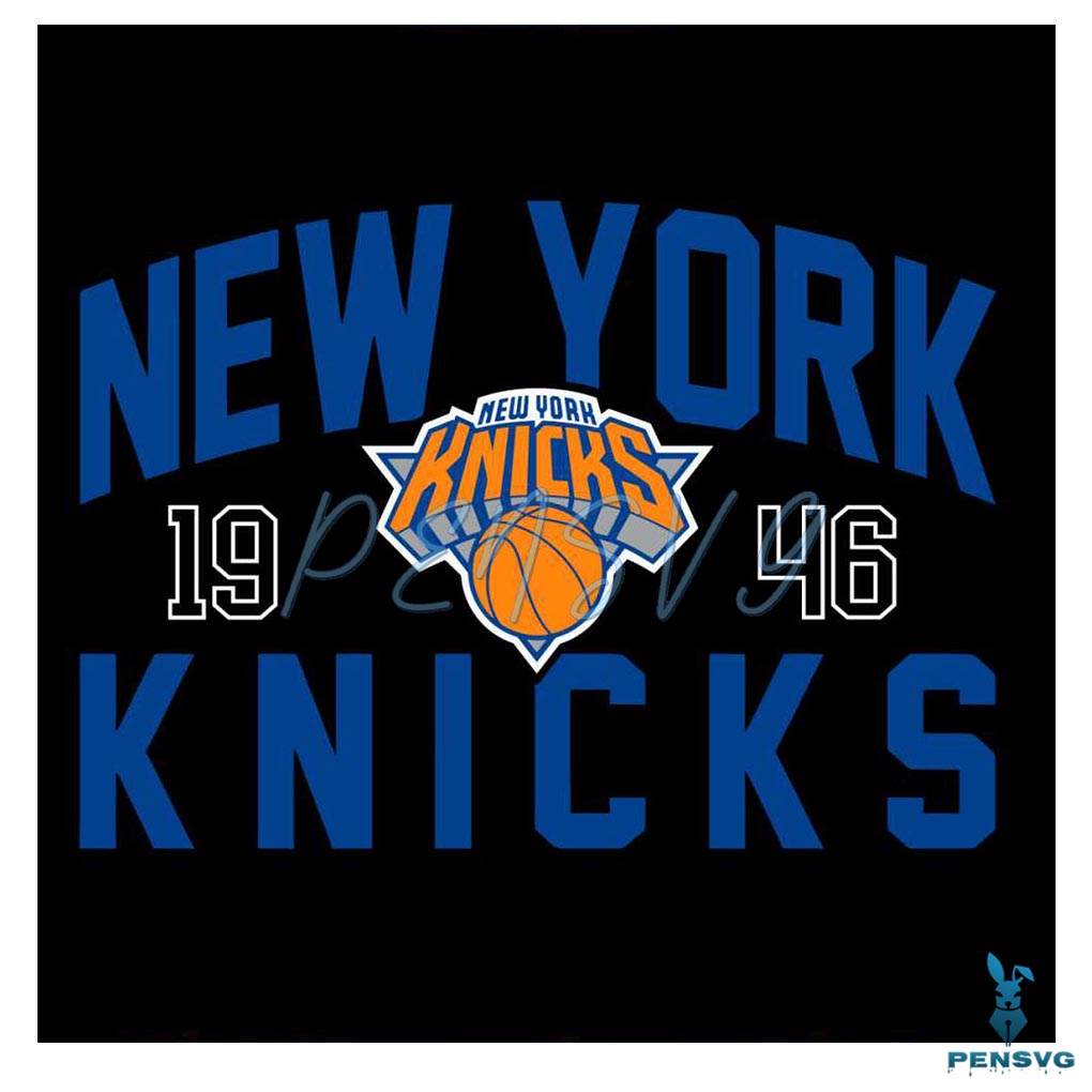 New York Knicks 1946 Basketball Team SVG