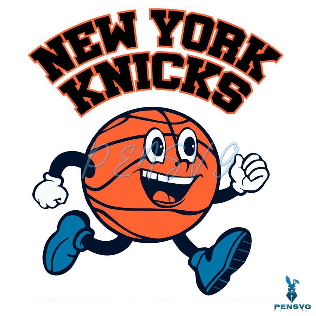 New York Knicks Basketball Running SVG