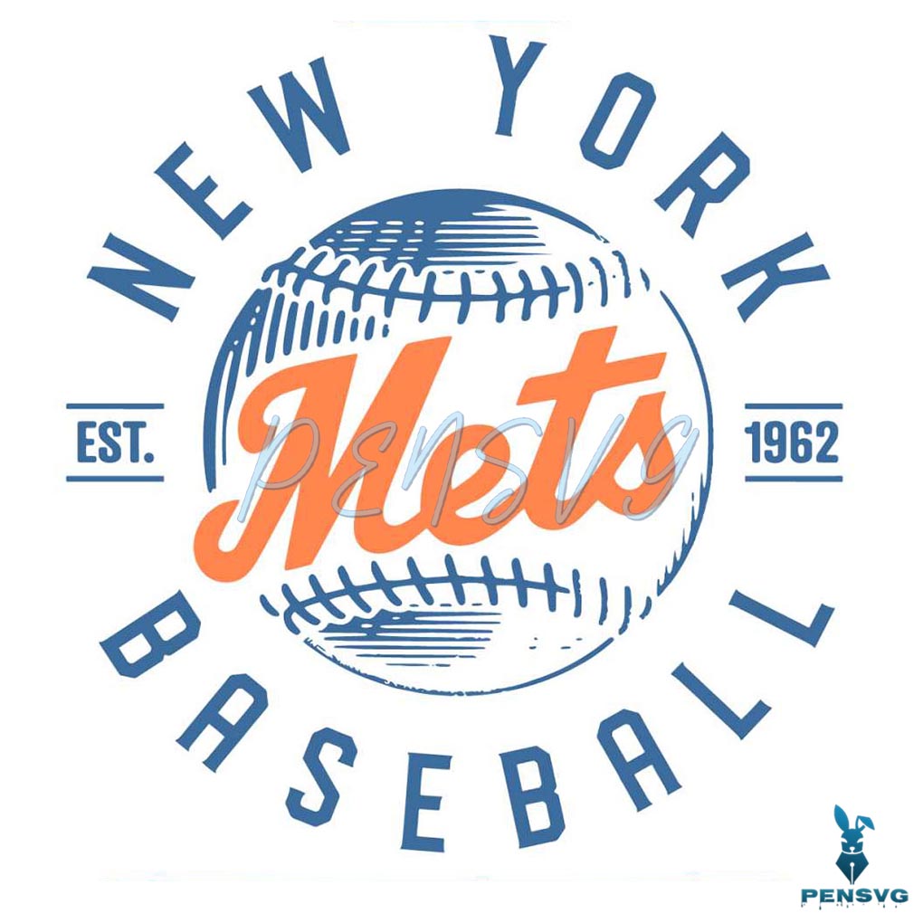New York Mets Baseball Est 1962 SVG