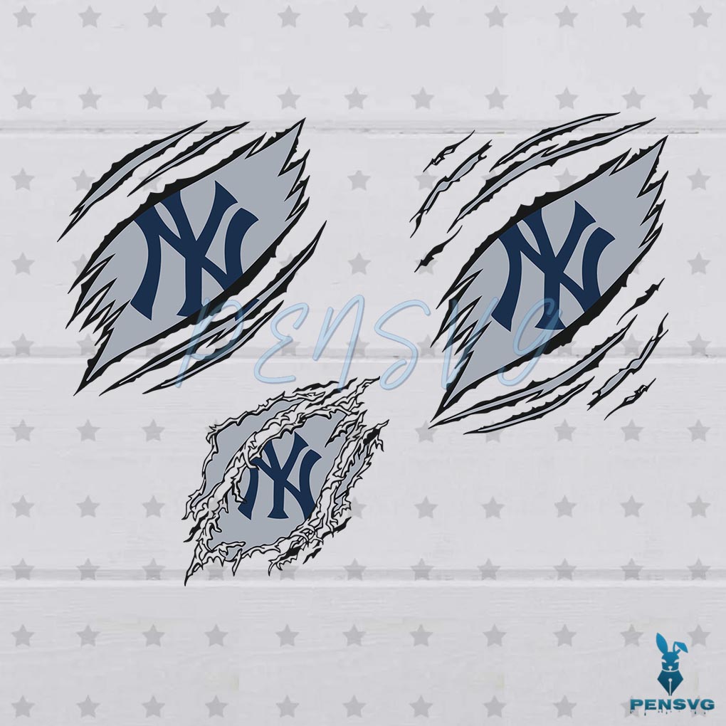 New York Yankees Ripped Bundle SVG PNG Digital File