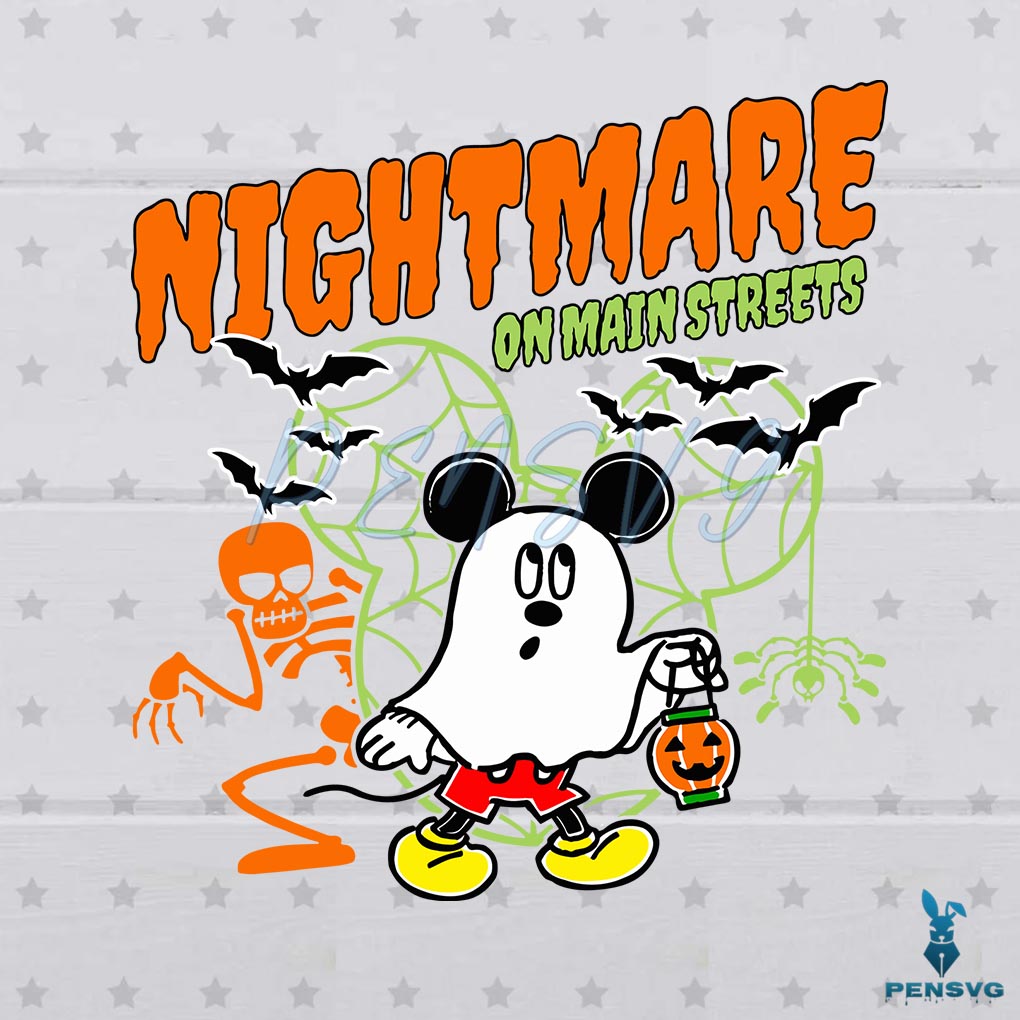 Nightmare On Main Streets SVG Mickey Halloween SVG File