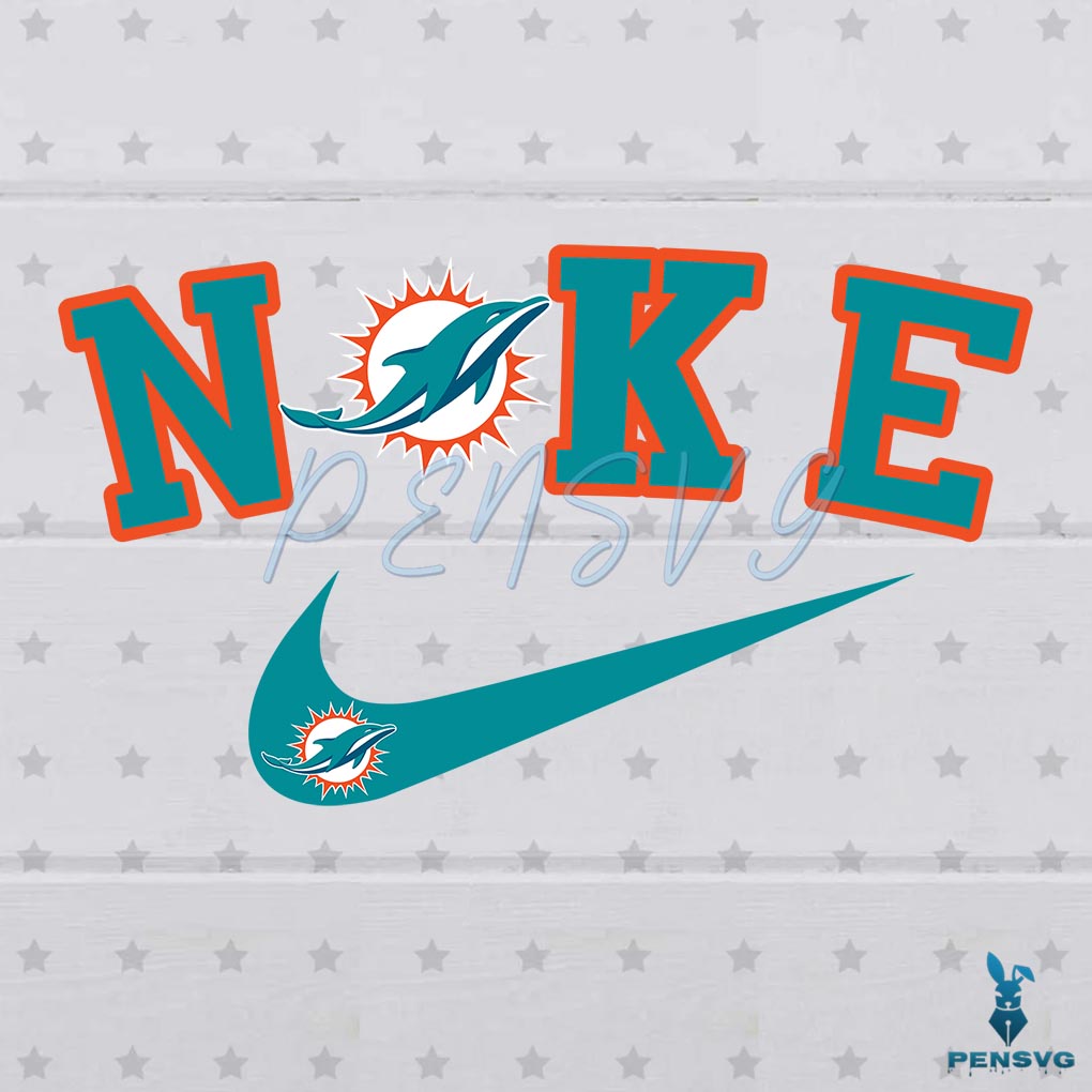 Nike Logo Miami Dolphins SVG Digital Download