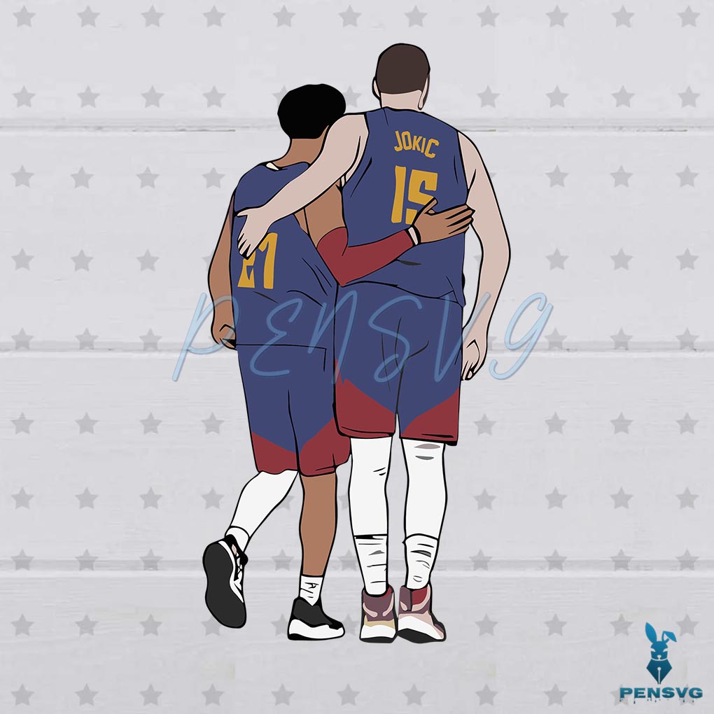 Nikola Jokic And Jamal Murray Denver Nuggets NBA SVG File