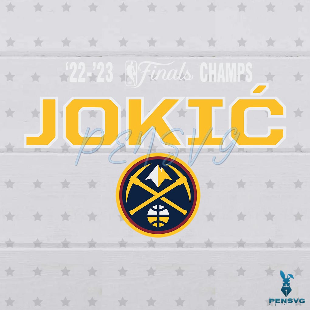 Nikola Jokic Denver Nuggets NBA Finals Champions SVG File