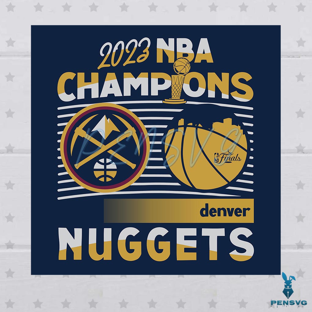 Nuggets NBA Champ Ball City Logo SVG Graphic Design File