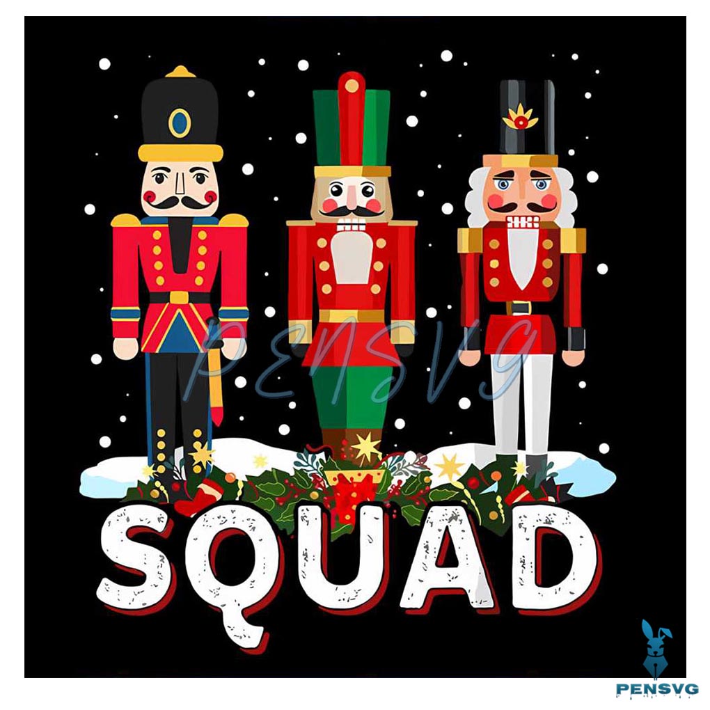 Nutcracker Squad Ladies Christmas PNG Sublimation File