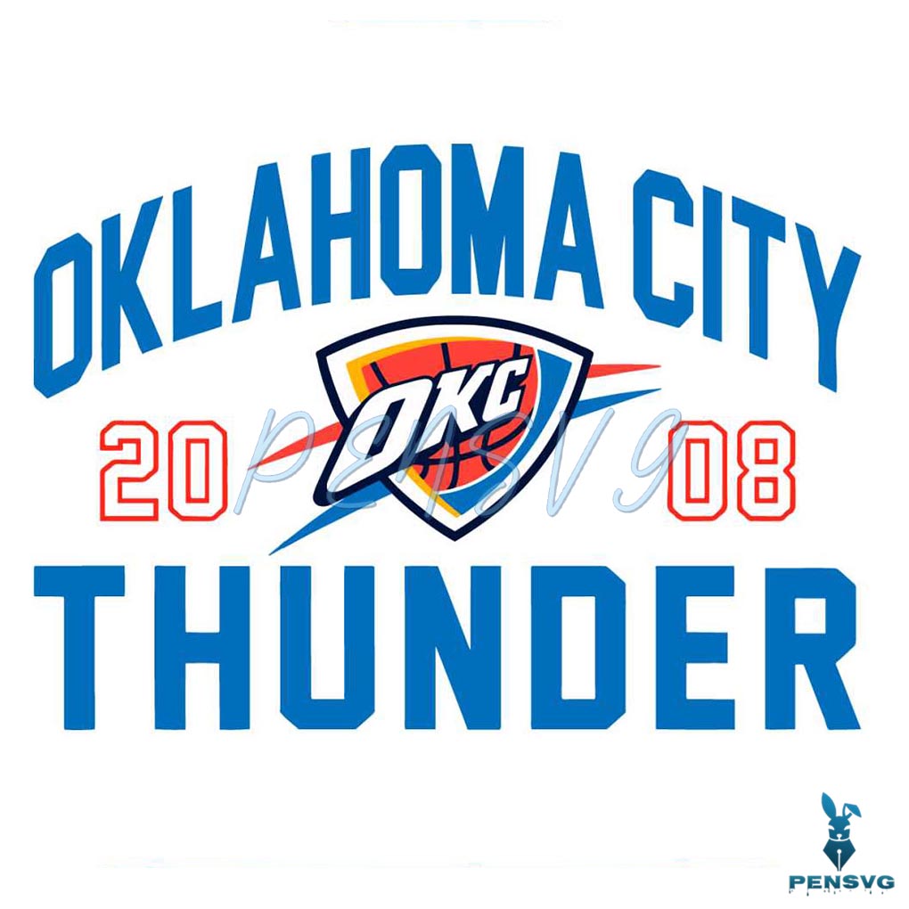 Oklahoma City Thunder 2008 Basketball Team SVG
