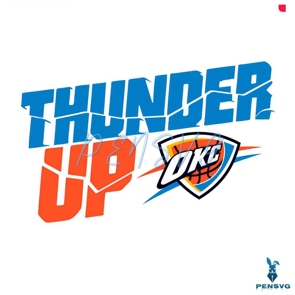 Oklahoma City Thunder Up Basketball NBA SVG