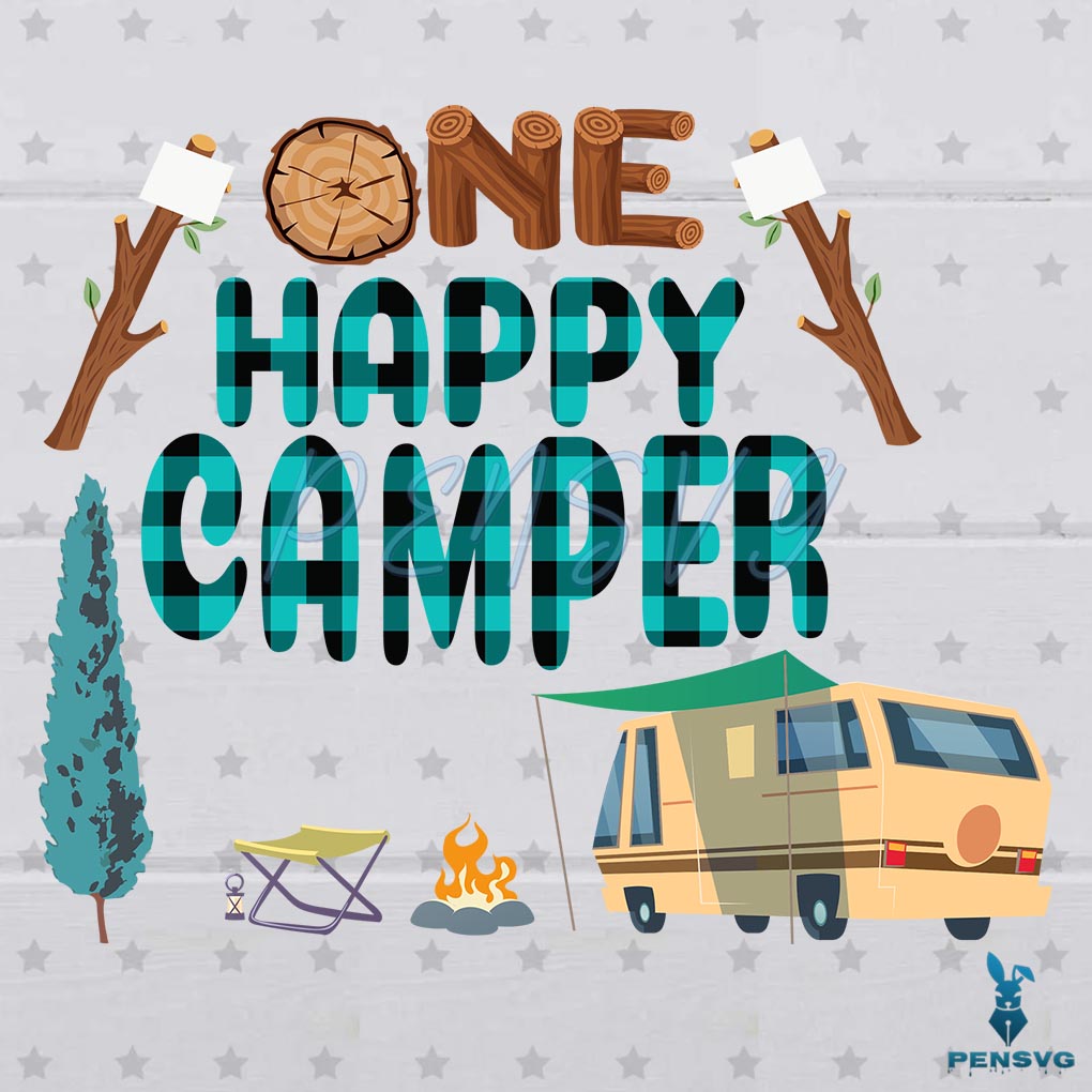 One Happy Camper 1St Birthday First Bday SVG Digital File, Birthday Svg