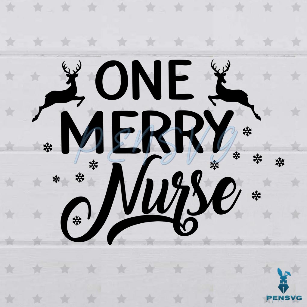 One Merry Nurse Christmas SVG Merry Xmas Cricut Files Silhouette