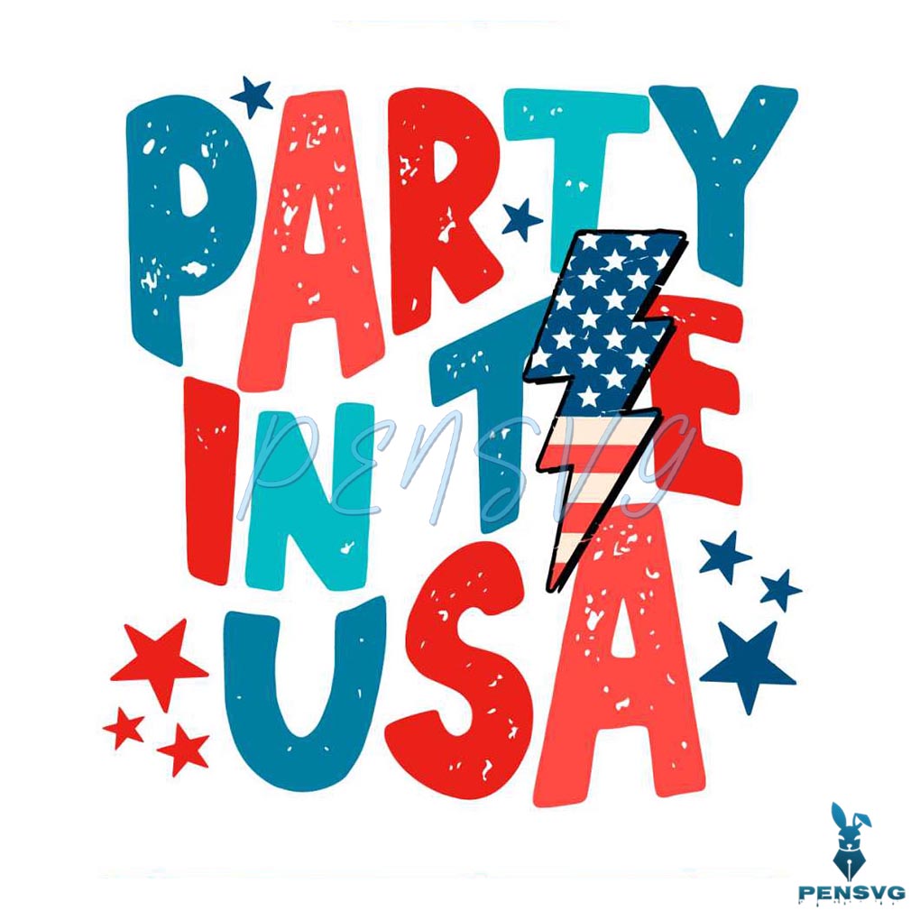 Retro Party In The USA 4th of July SVG Cut File Free Download