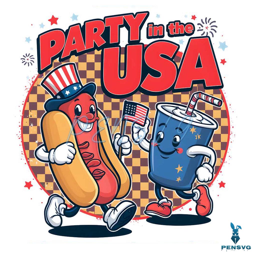 Party In The USA Happy 4th Of July PNG