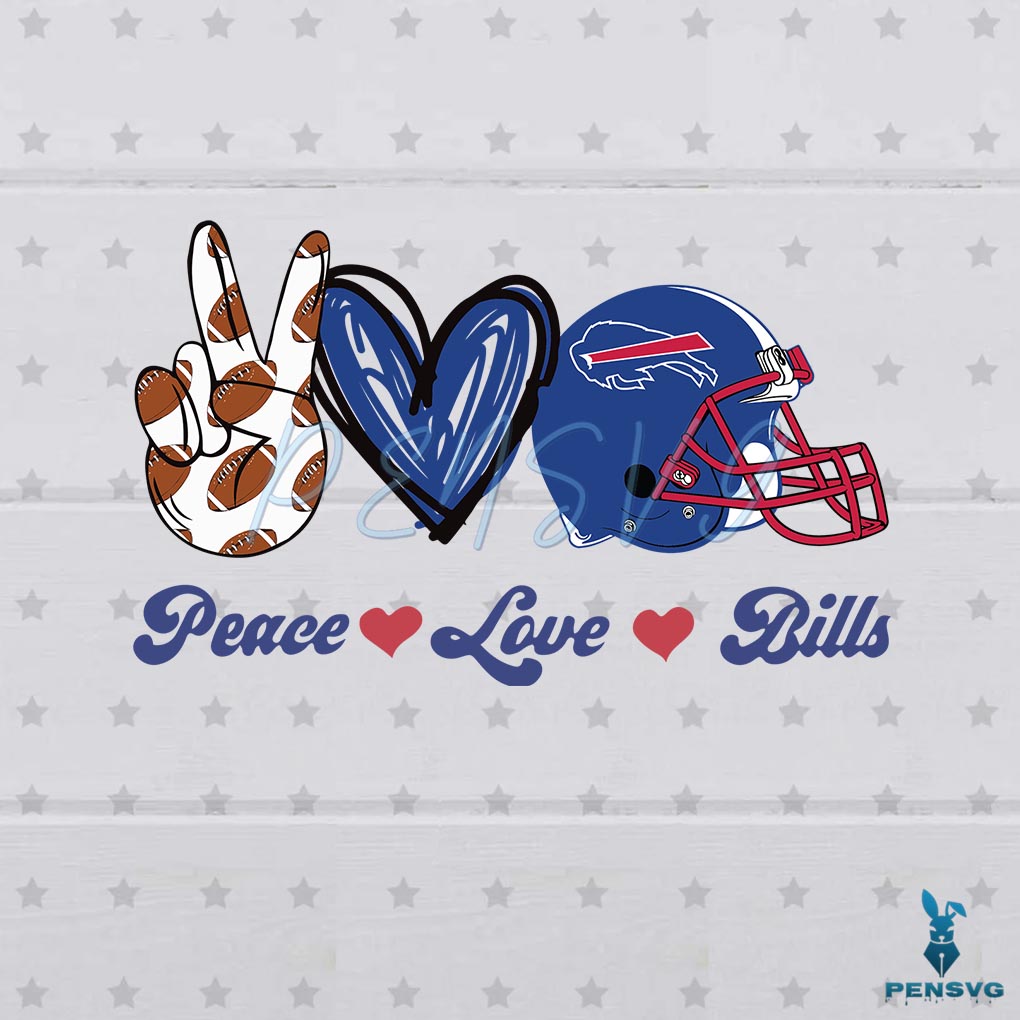 Peace Love Buffalo Bills Helmet Svg For Cricut Sublimation Files