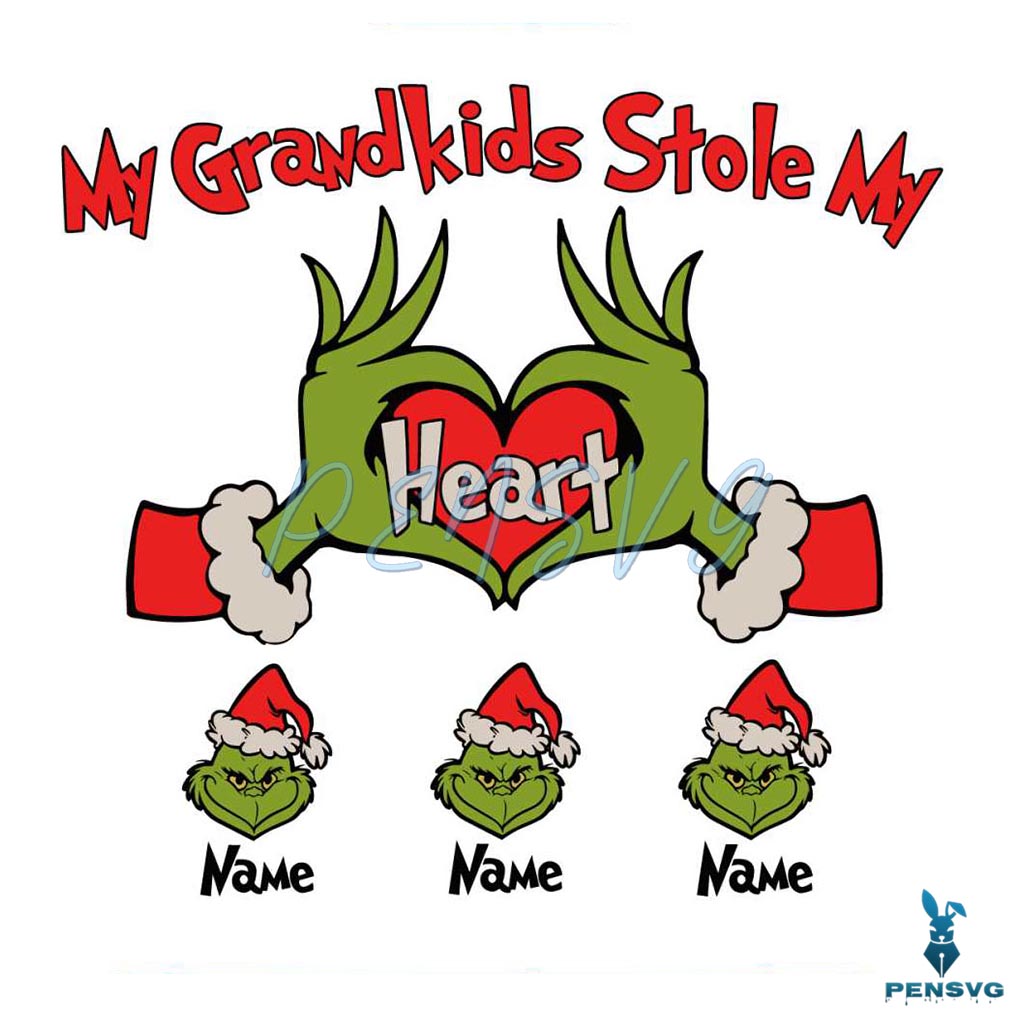 Personalized Grinchmas Family My Kid Stole My Heart SVG File