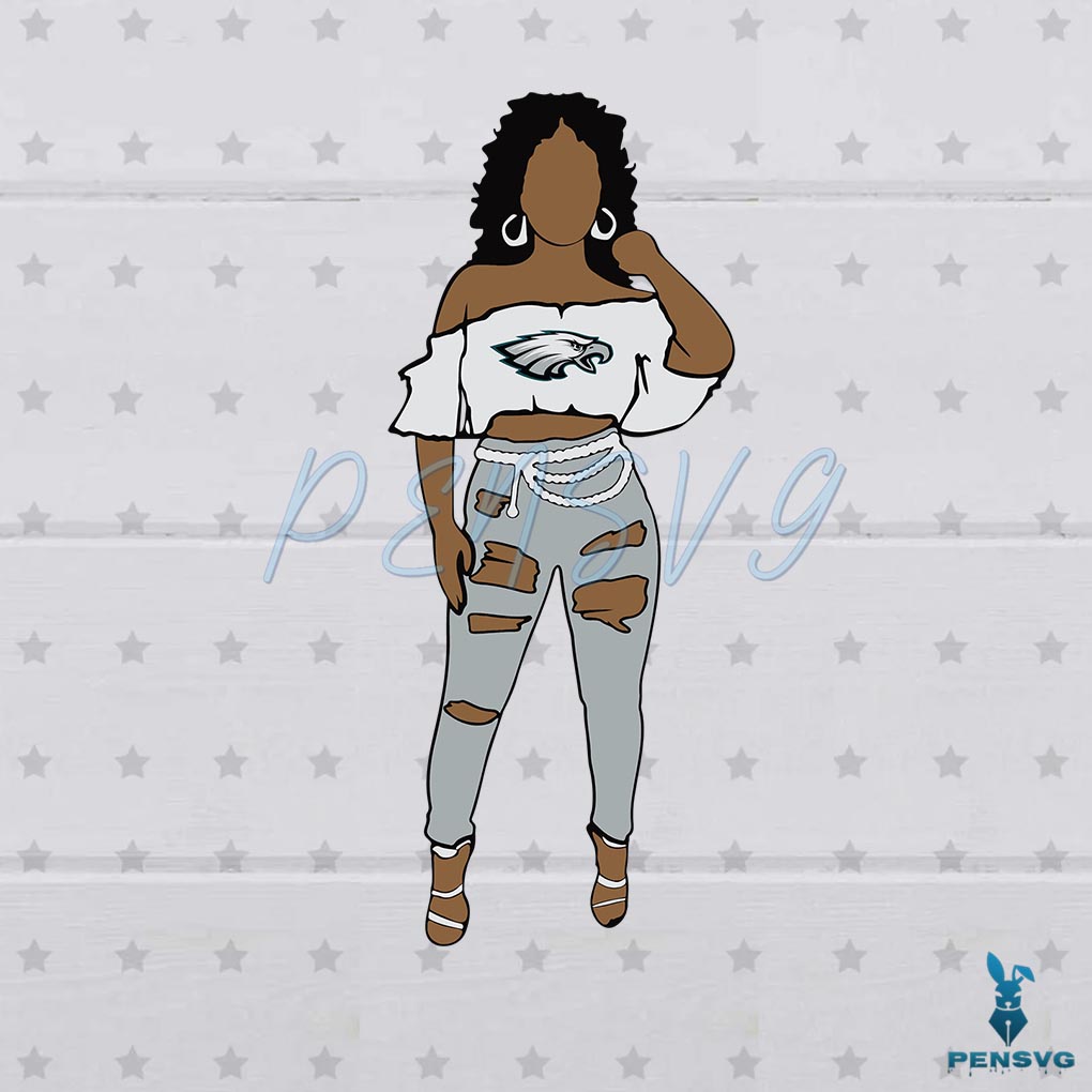 Philadelphia Eagles SVG Black Girl NFL Team Cutting Digital Files