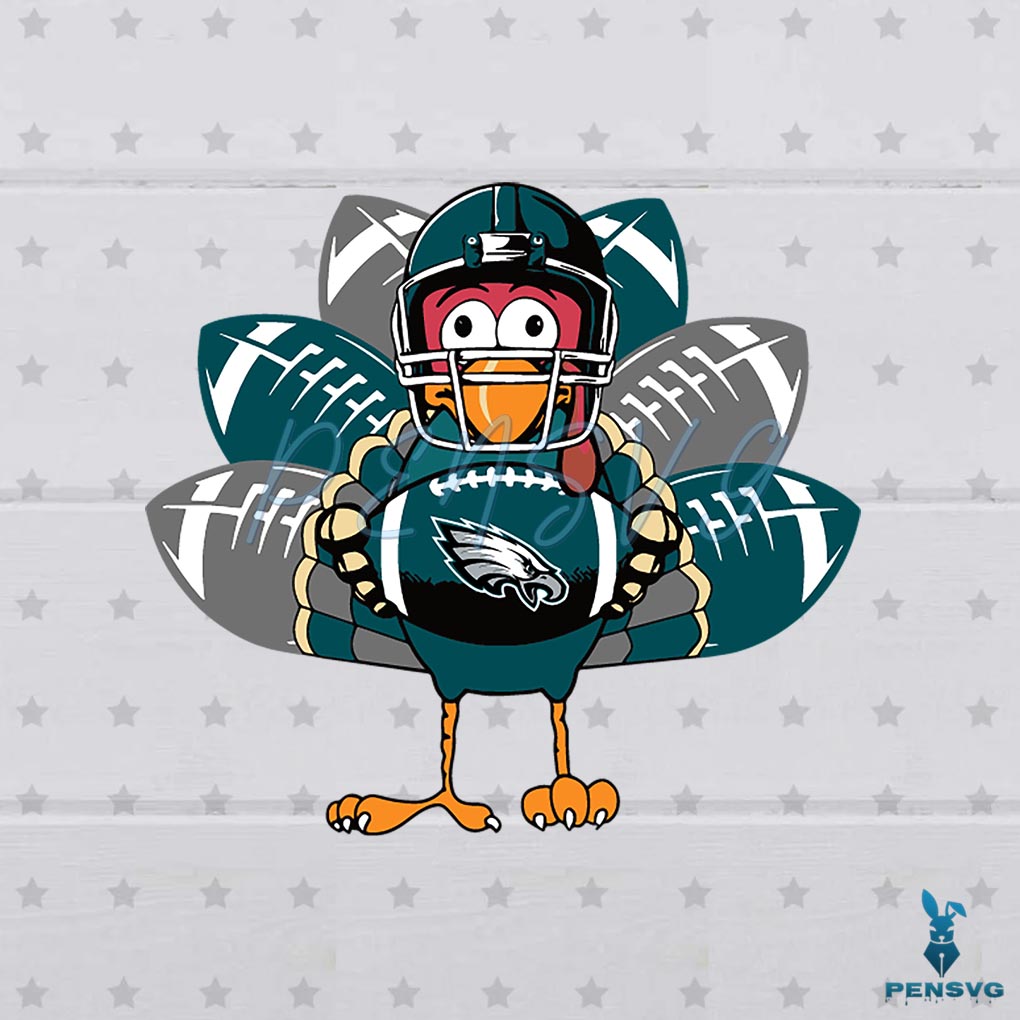 Philadelphia Eagles Turkey Thanksgiving SVG Cutting File