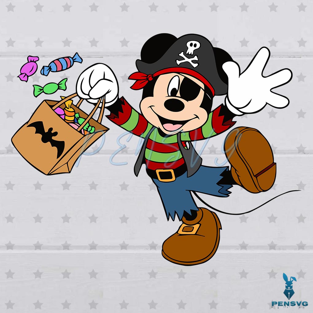 Pirate Mickey Mouse SVG Disney Halloween Graphic Design Files
