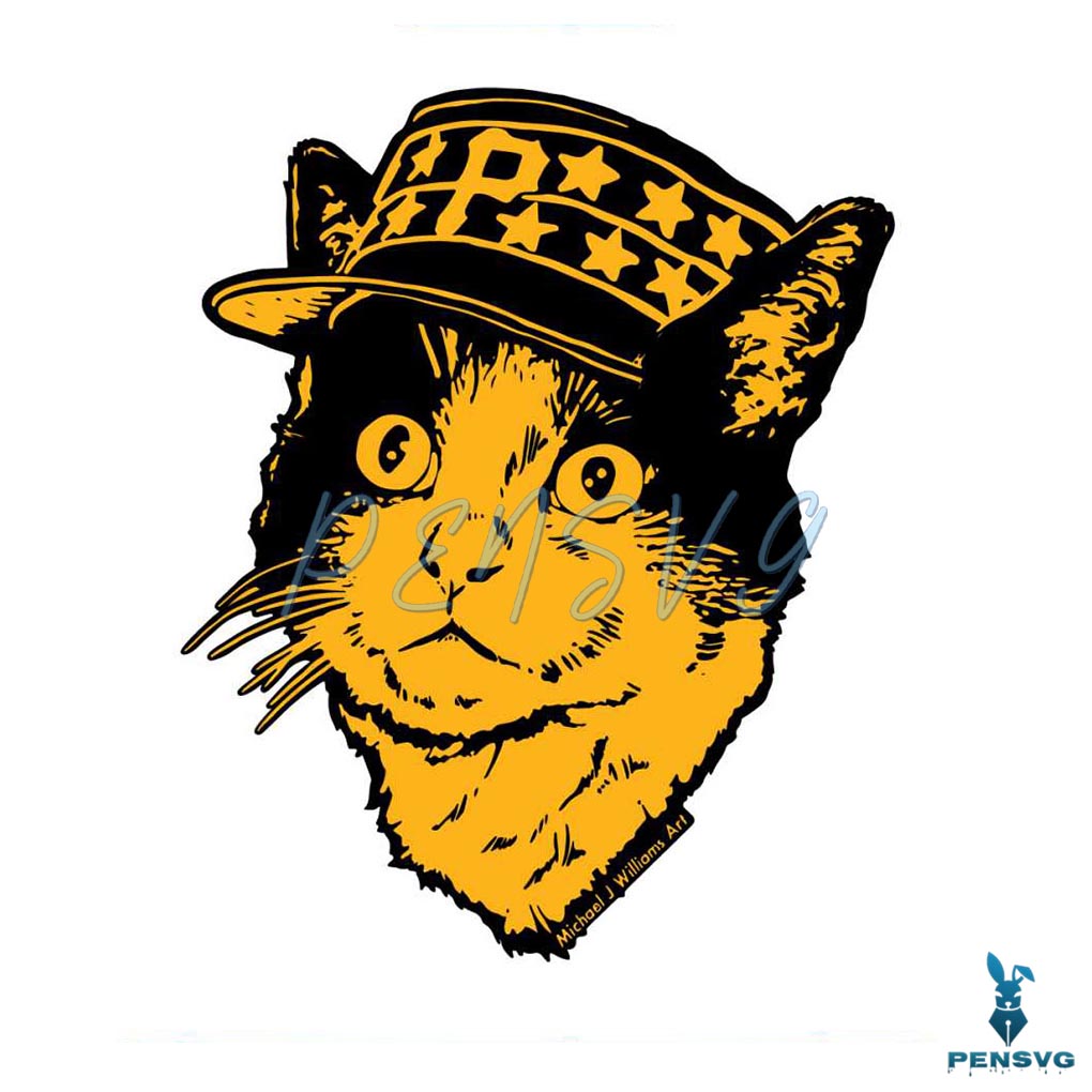 Pittsburgh Pirates Baseball Cat SVG