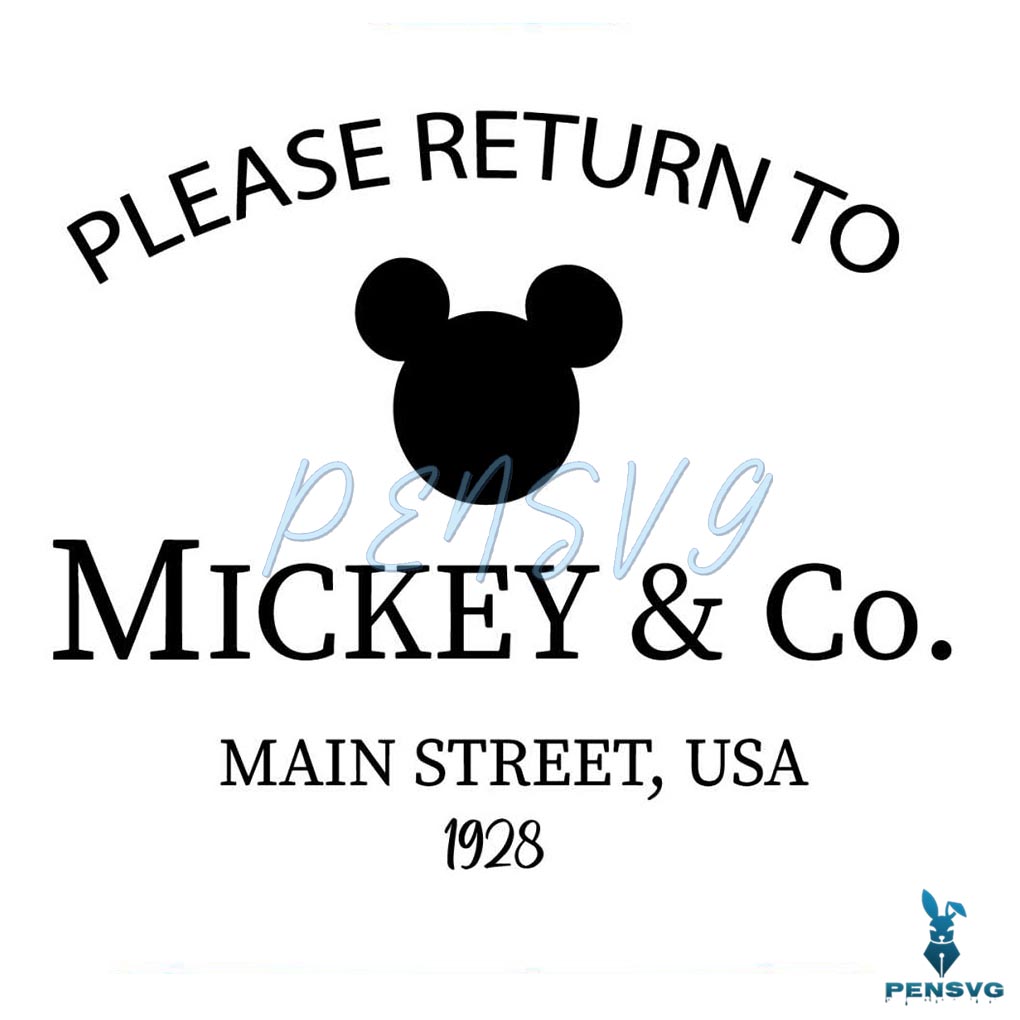 Please Return To Mickey And Co Main Street USA SVG