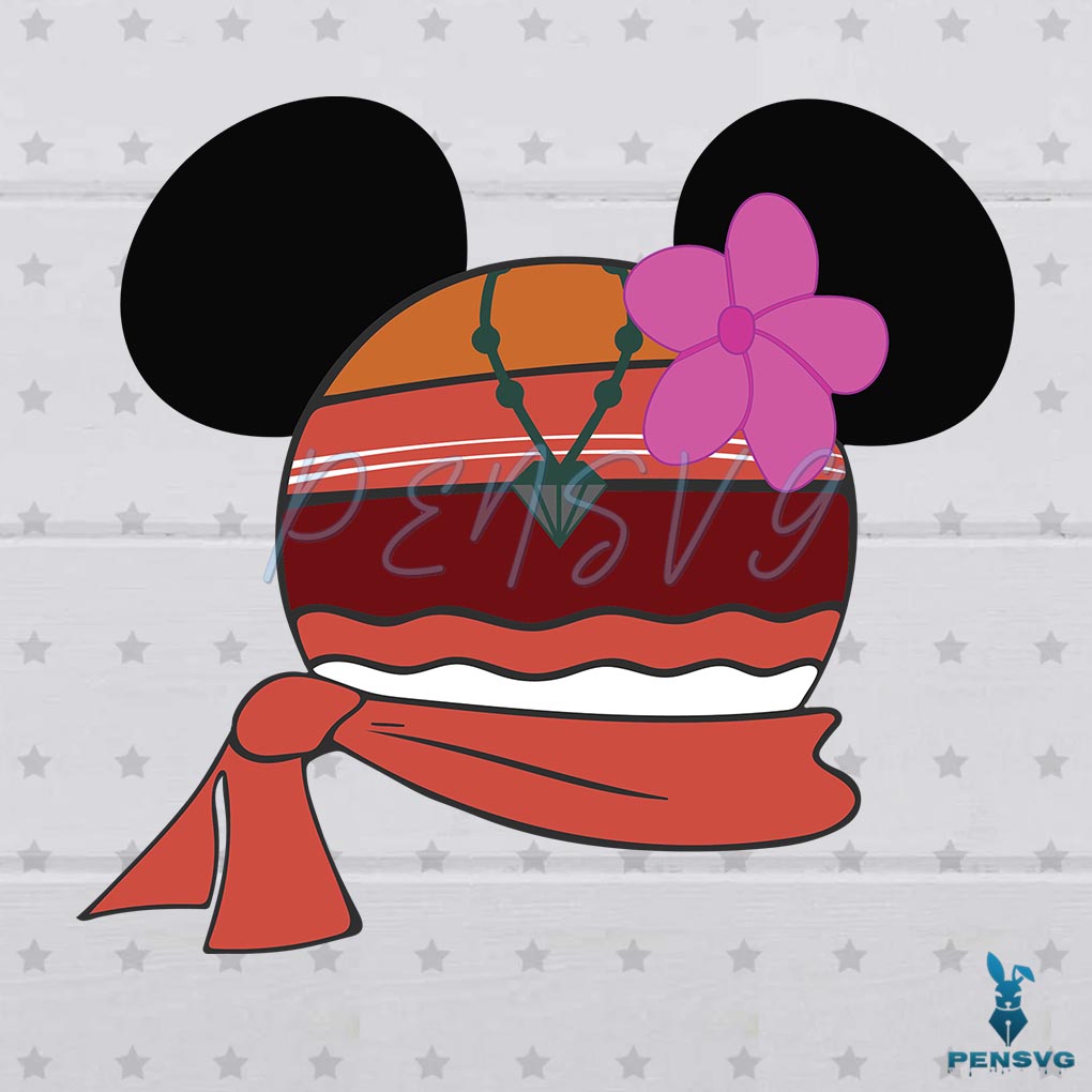 Princess Disney Mouse Retro Style SVG Digital File, Minnie Mouse