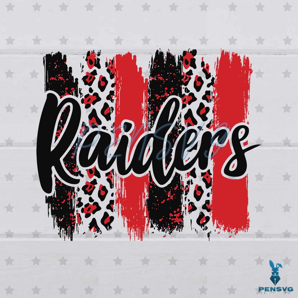 Raiders Brushstrokes Leopard SVG Files for Cricut Sublimation Files