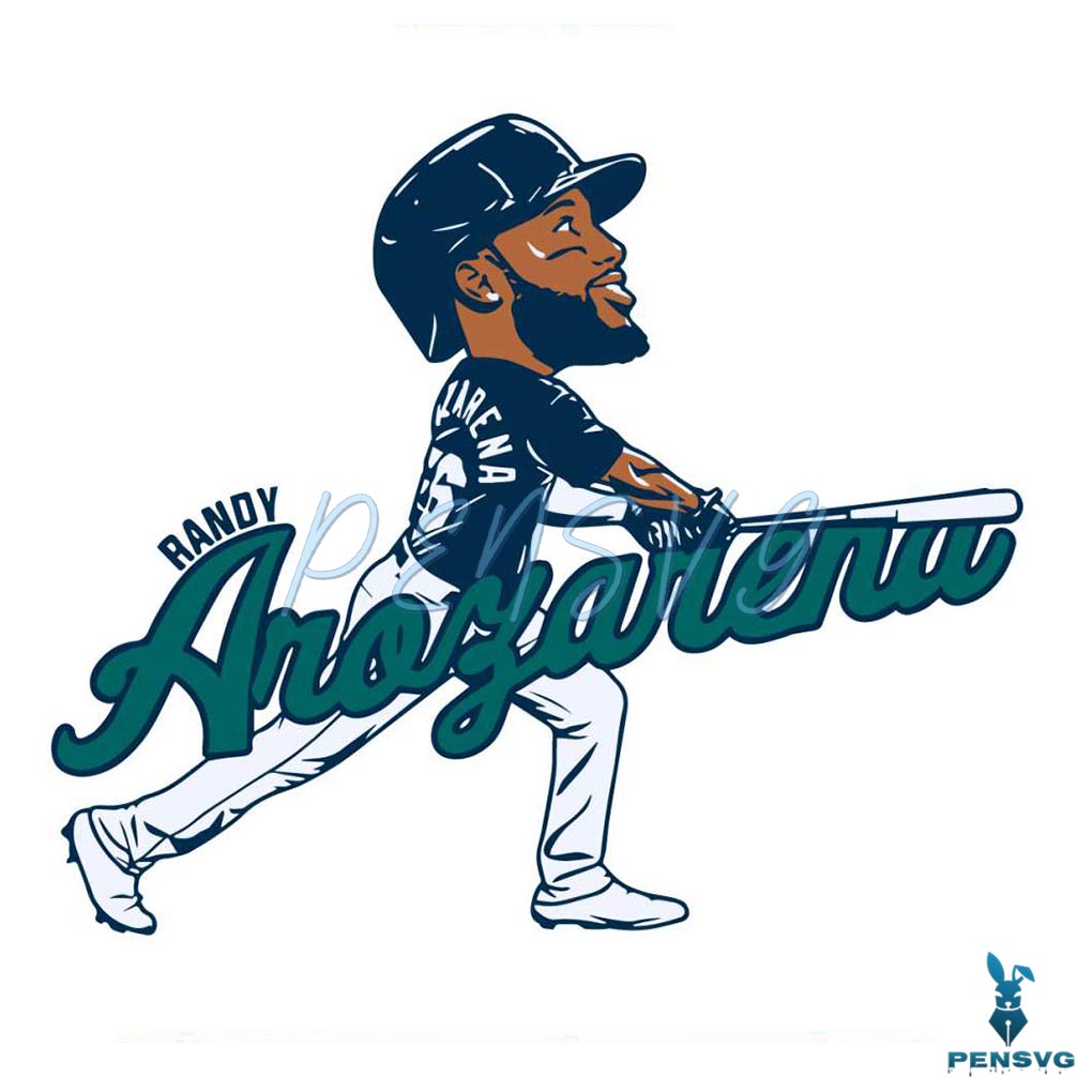 Randy Arozarena Seattle Caricature Svg