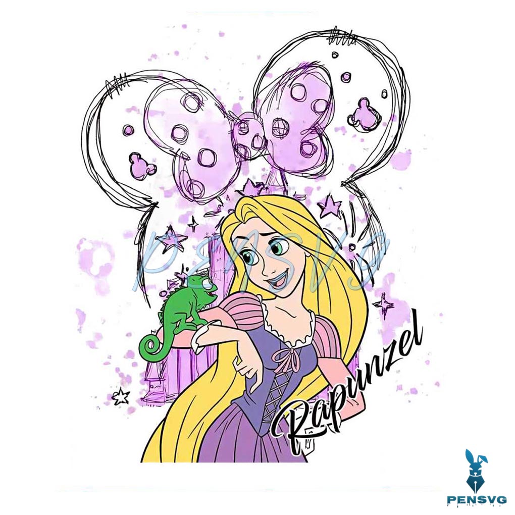 Rapunzel Tangled Disney Castle Minnie Head PNG