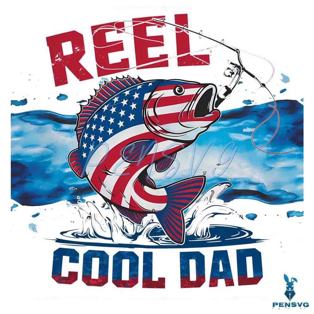 Reel Cool Dad Happy Fathers Day PNG