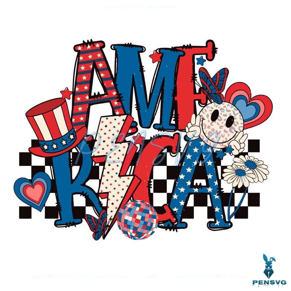 Retro 4th Of July America Best Svg Cutting Digital Files