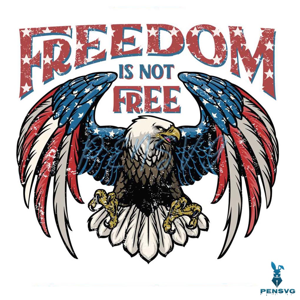 Free Patriotic Eagle 4th of July SVG Design for Cricut and Sublimation