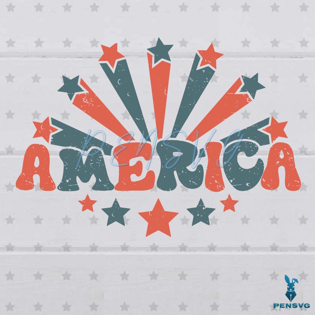 Retro America 4th Of July SVG Patriotic Day SVG Design File