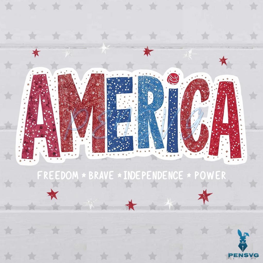 Retro America Dalmatian 4th Of July PNG