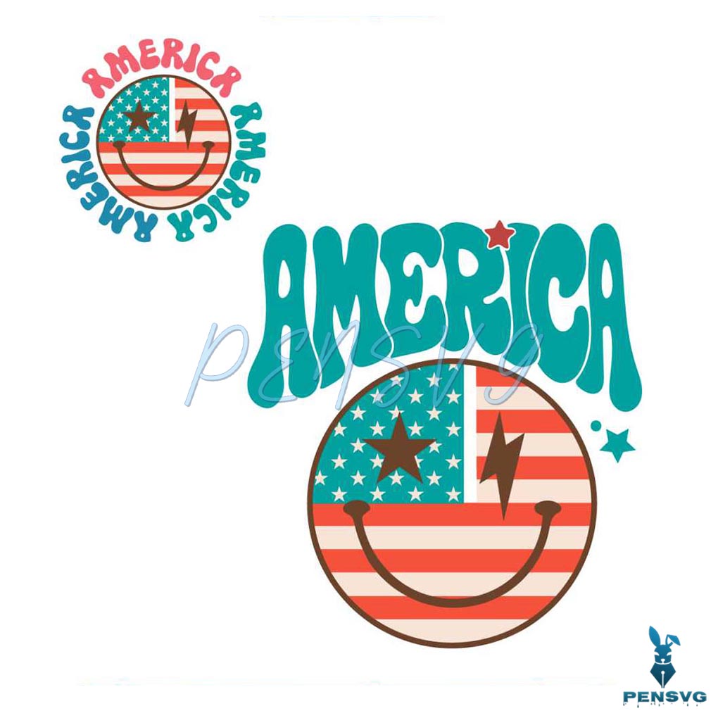 Retro America Happy 4th Of July SVG Graphic Design Files