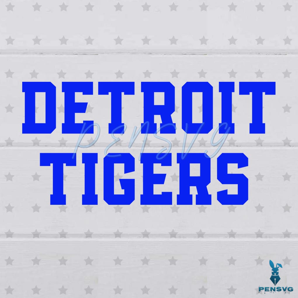 Retro Baseball Detroit Tigers MLB Team SVG
