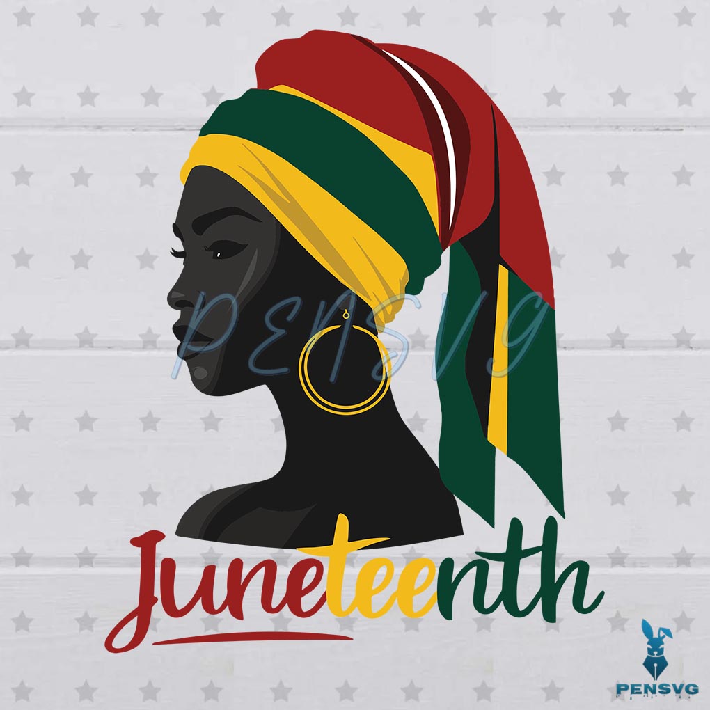 Retro Black Woman Juneteenth 1865 SVG