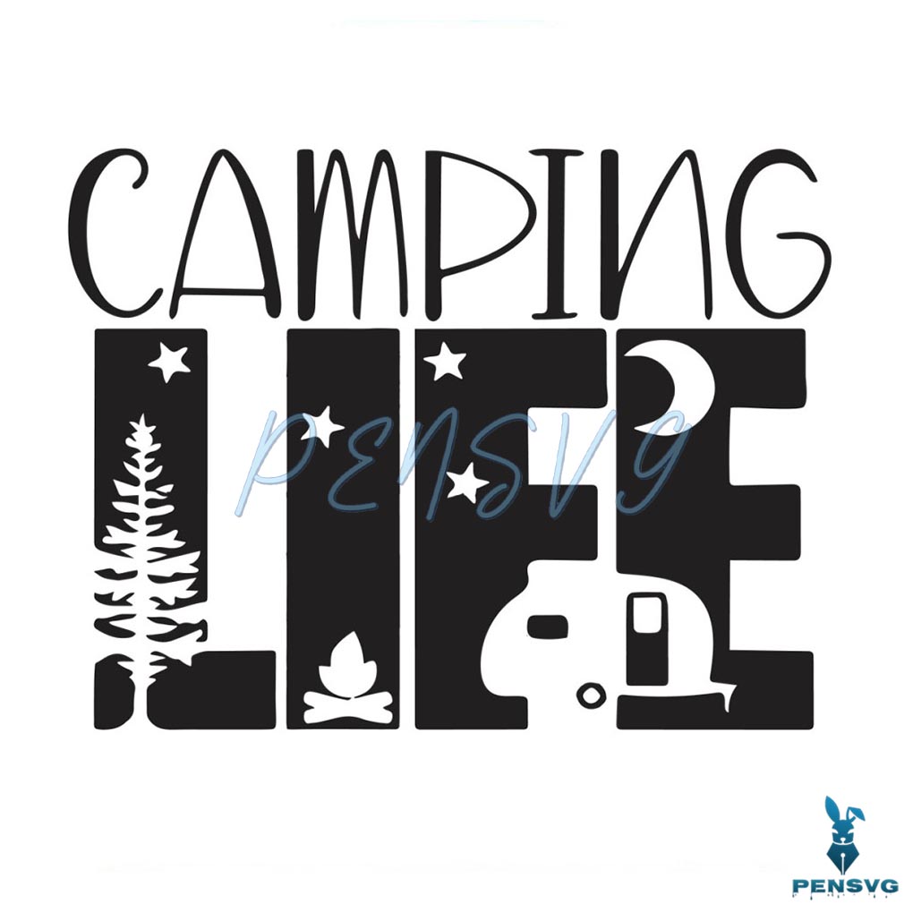 Retro Camper Camping Life SVG