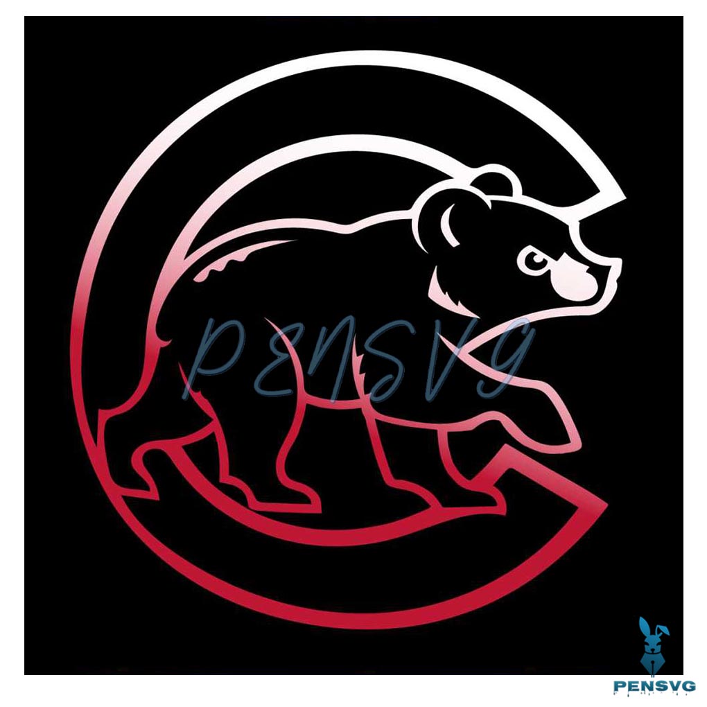 Retro Chicago Cubs Logo Baseball Team SVG
