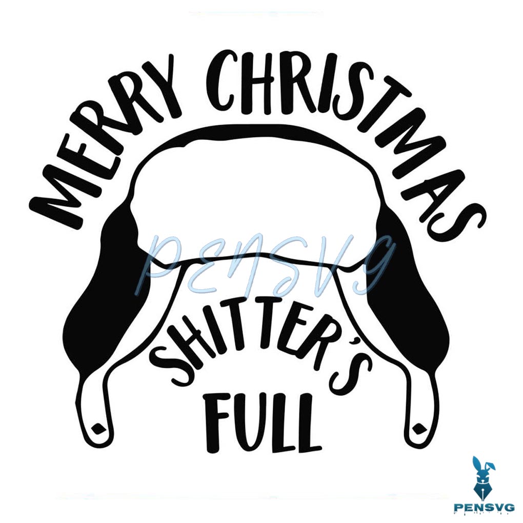 Retro Christmas Shitters Full SVG