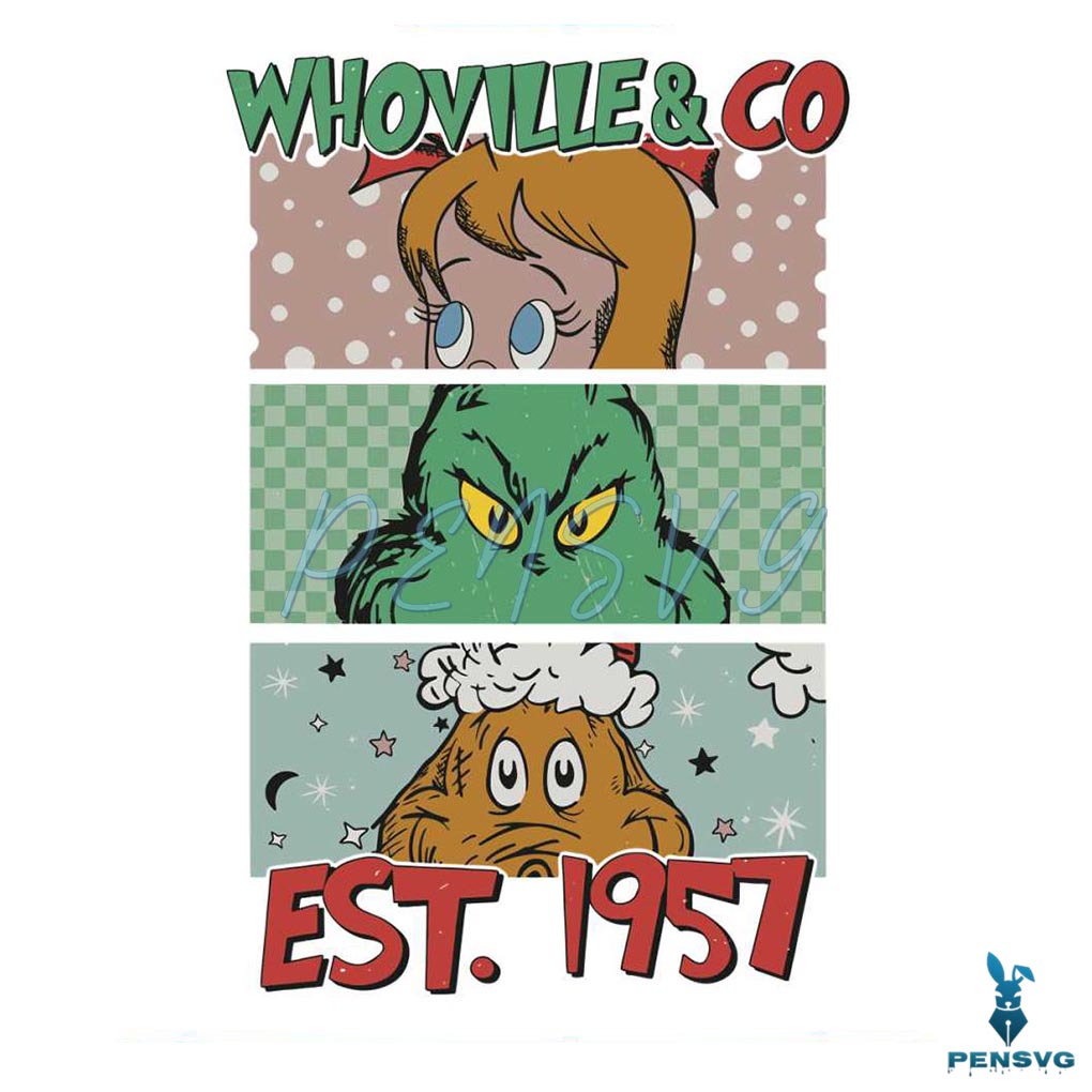 Retro Christmas Whoville And Co Est 1957 SVG File For Cricut
