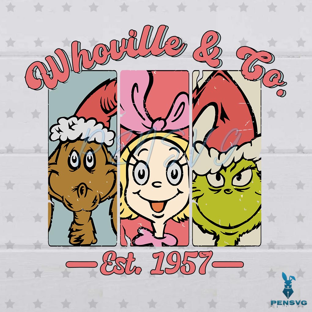 Retro Christmas Whoville And Co Est 1957 Svg Design File