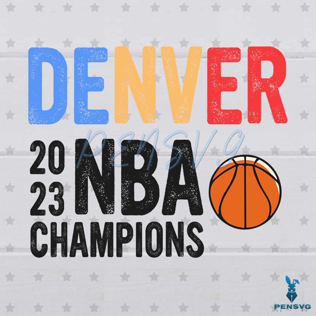 Retro Denver 2023 NBA Champions SVG Cutting Digital File